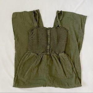 Hollister crop wide leg jumpsuit